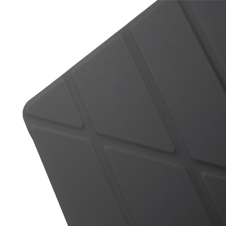 Origami Stand Flip Leather Case for iPad Air - Black-12