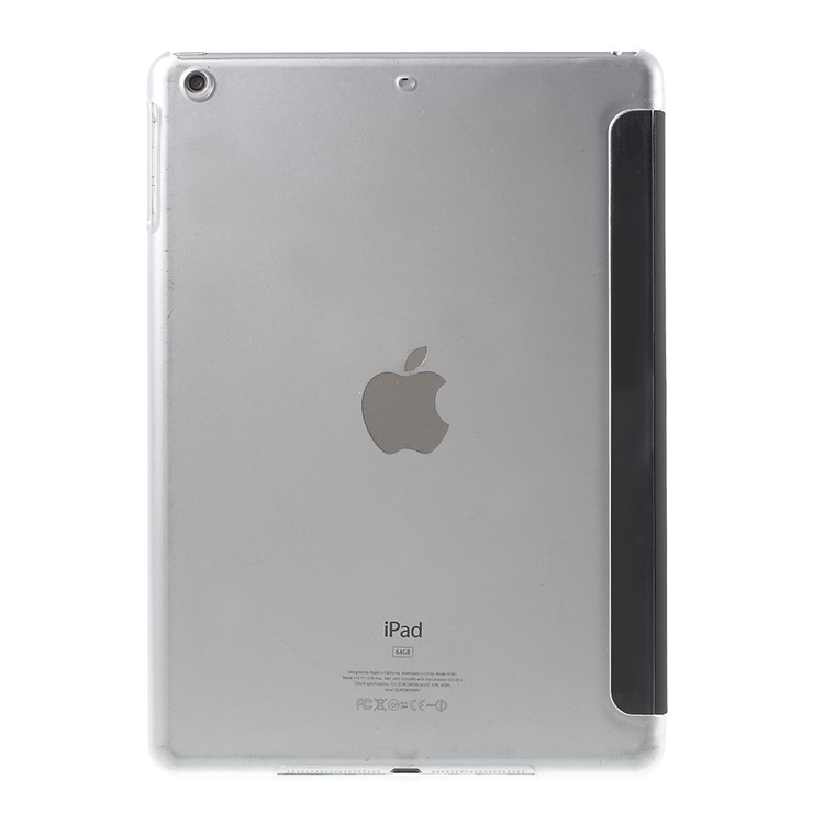 Origami Stand Flip Leather Case for iPad Air - Black-3