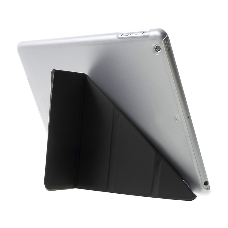 Origami Stand Flip Leather Case for iPad Air - Black-4