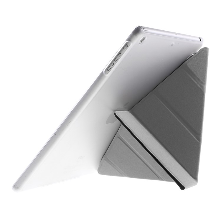 Origami Stand Flip Leather Case for iPad Air - Black-6