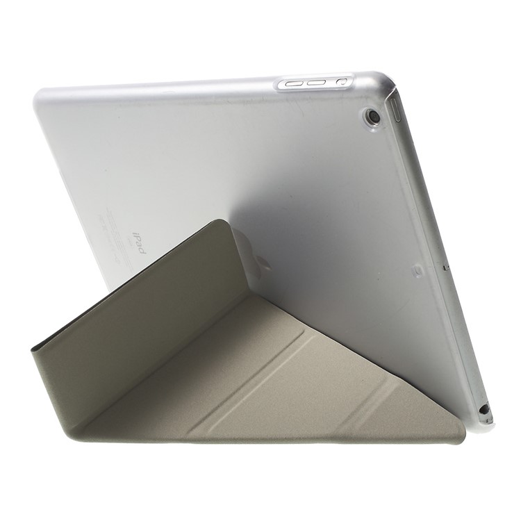 Origami Stand Flip Leather Case for iPad Air - Black-7