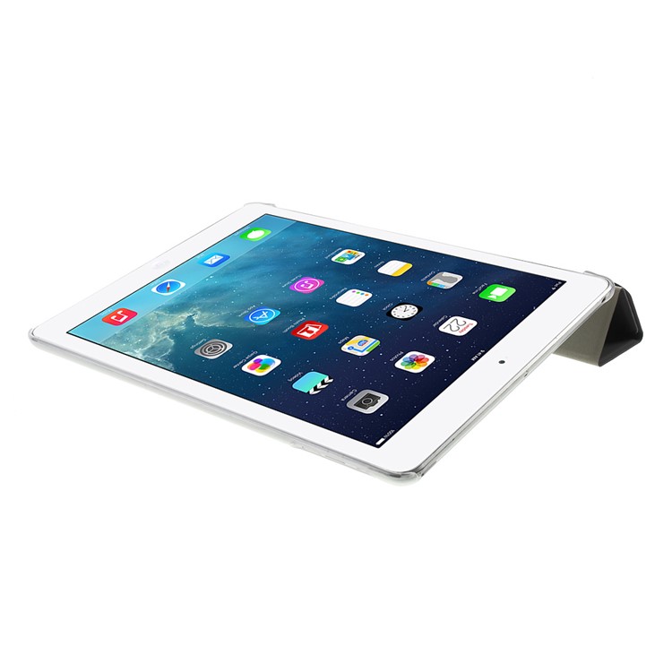 Origami Stand Flip Leather Case for iPad Air - Black-9