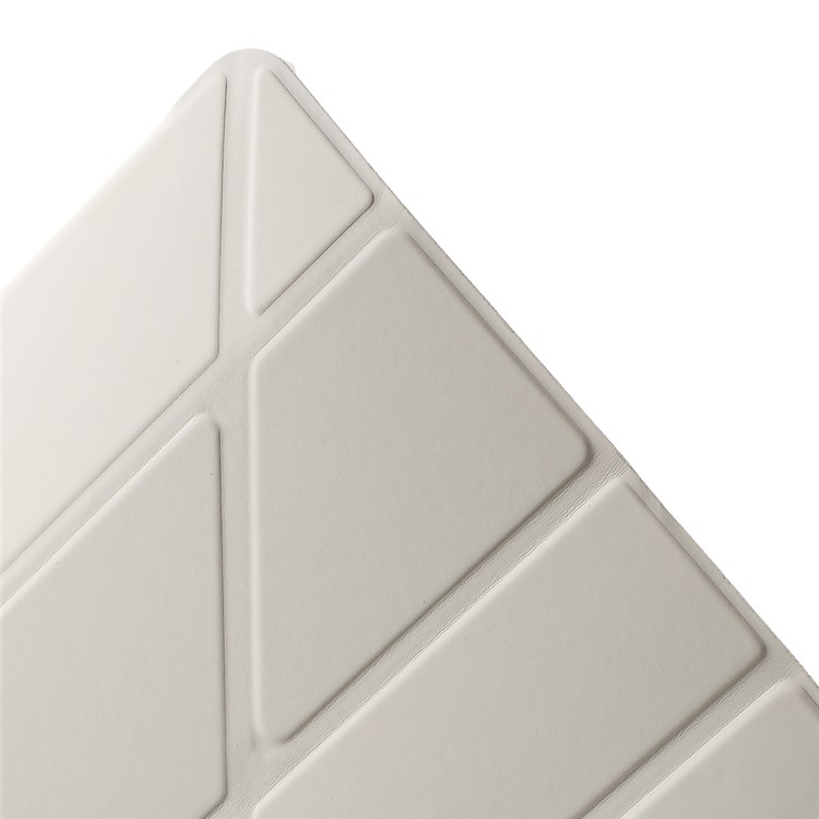 Origami Stand Flip Leather Case for iPad Air - White-12