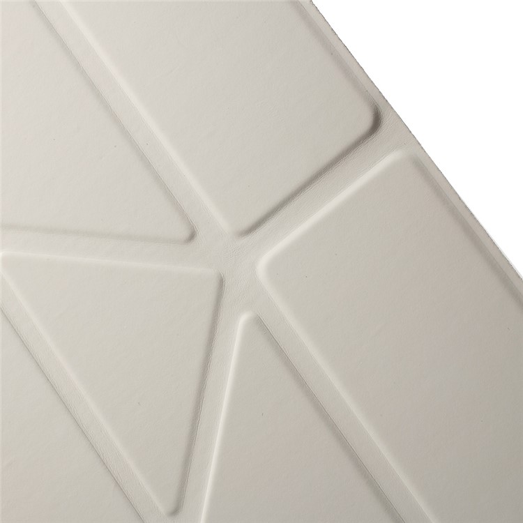 Origami Stand Flip Leather Case for iPad Air - White-14