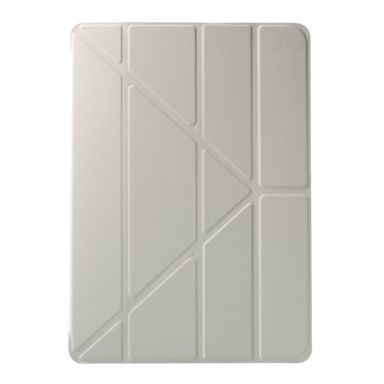 Origami Stand Flip Leather Case for iPad Air - White-2