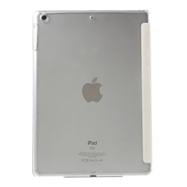 Origami Stand Flip Leather Case for iPad Air - White-3