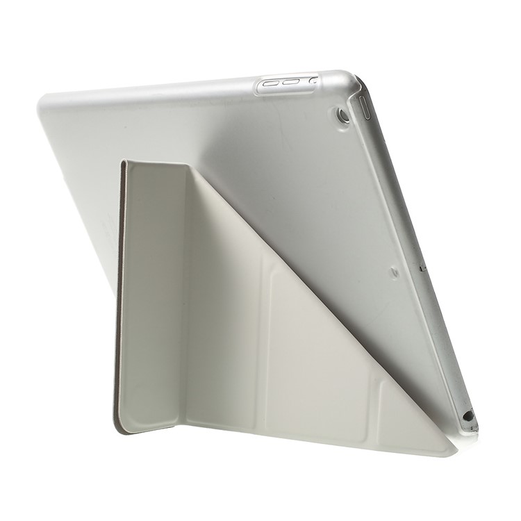 Origami Stand Flip Leather Case for iPad Air - White-5