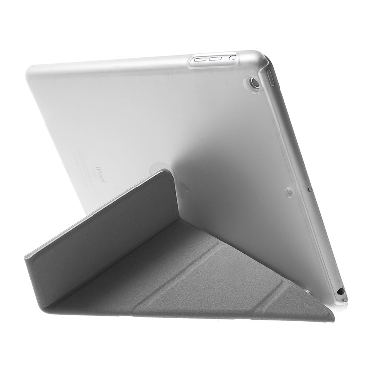 Origami Stand Flip Leather Case for iPad Air - White-6