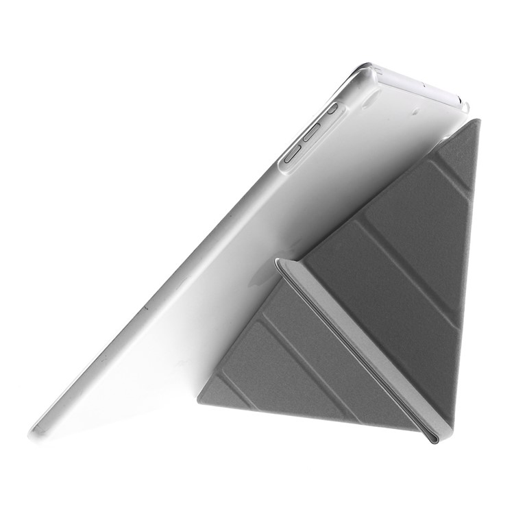 Origami Stand Flip Leather Case for iPad Air - White-7
