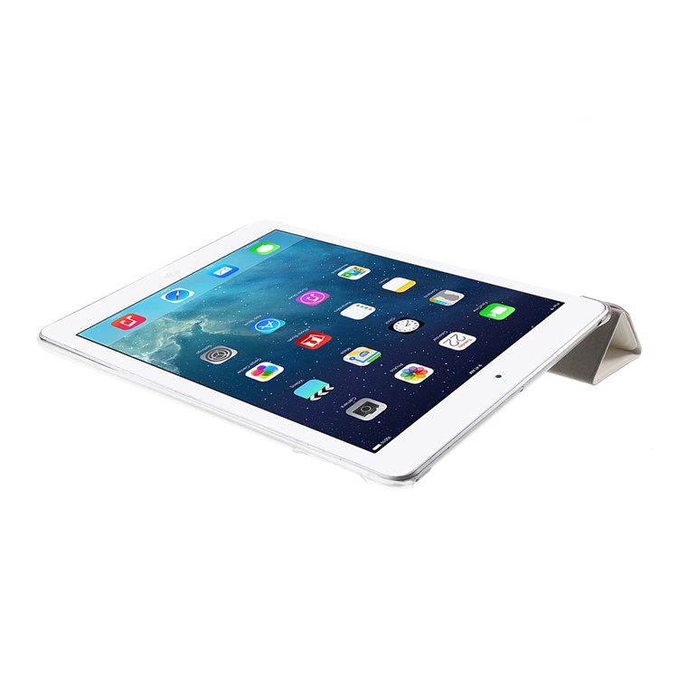 Origami Stand Flip Leather Case for iPad Air - White-9