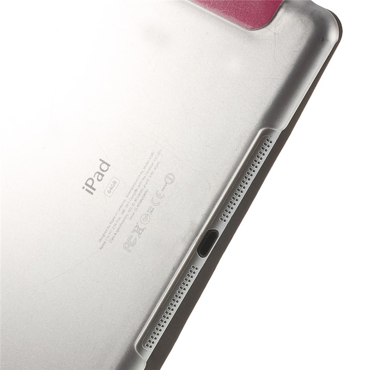 Origami Stand Flip Leather Cover for iPad Air - Rose-13