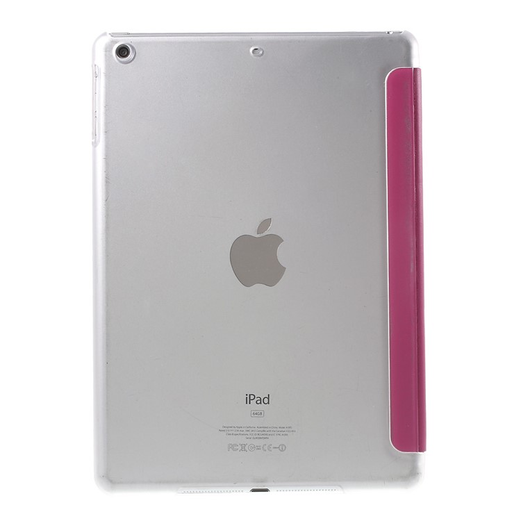 Origami Stand Flip Leather Cover for iPad Air - Rose-3
