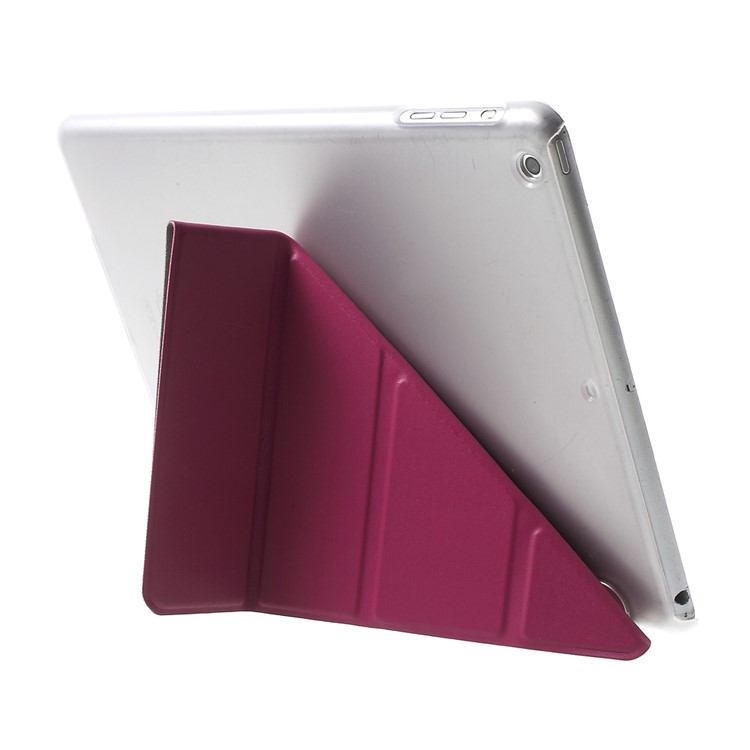 Origami Stand Flip Leather Cover for iPad Air - Rose-5