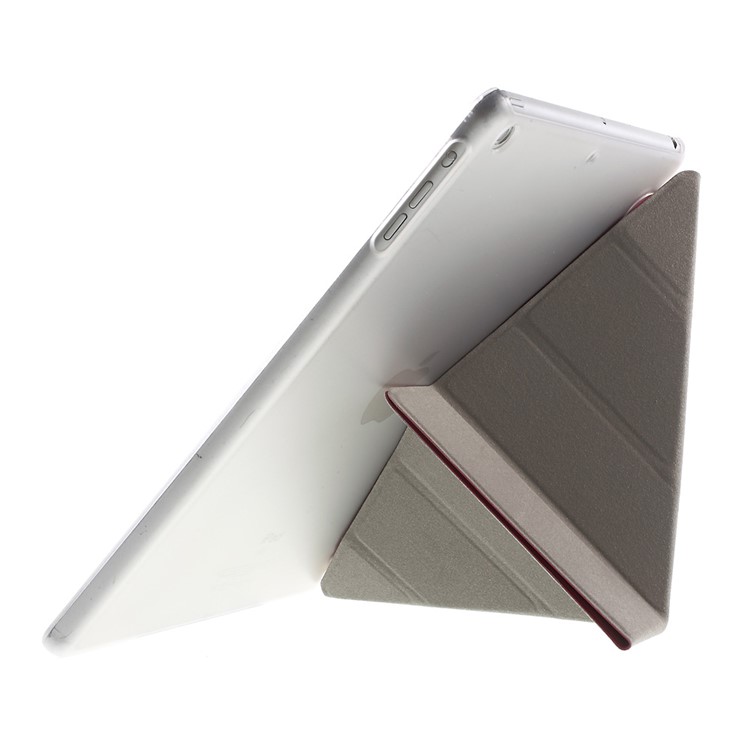 Origami Stand Flip Leather Cover for iPad Air - Rose-7