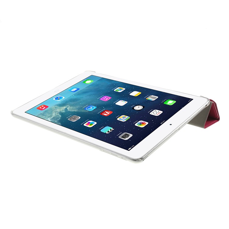 Origami Stand Flip Leather Cover for iPad Air - Rose-9