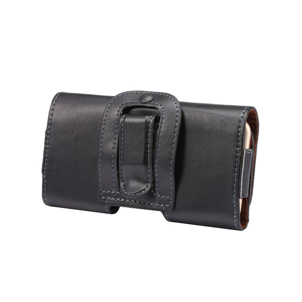 Genuine Leather Holster Pouch Cover for iPhone SE 5s 5 with Belt Clip - Black-2