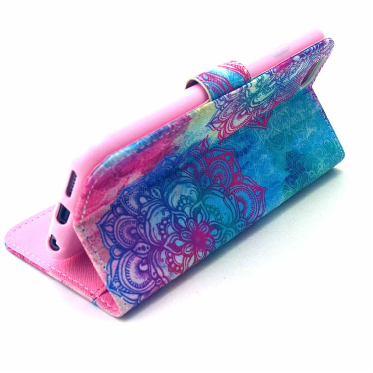 Leather Folio Phone Protective Case for iPhone 6s / 6 - Elegant Mandala Pattern-6