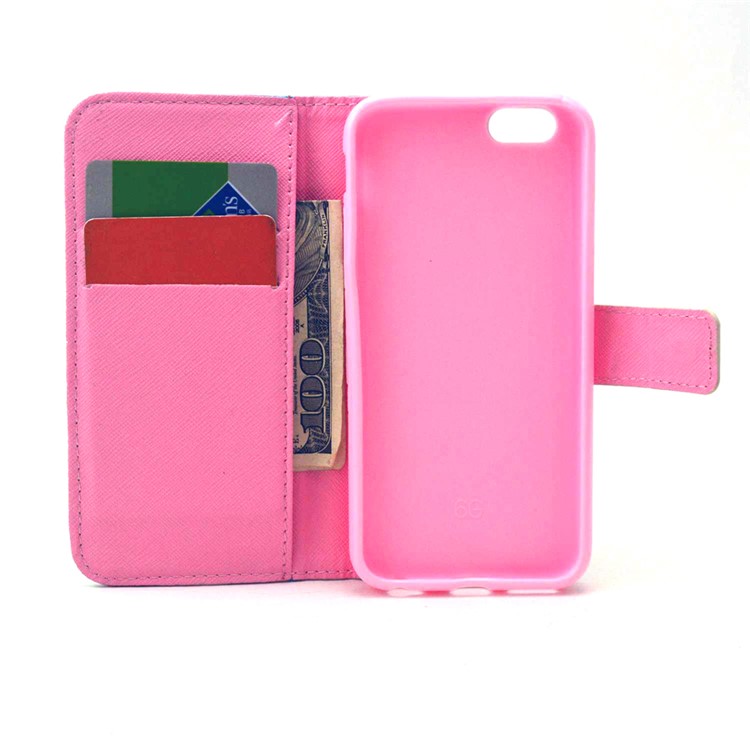 Leather Folio Phone Protective Case for iPhone 6s / 6 - Elegant Mandala Pattern-8