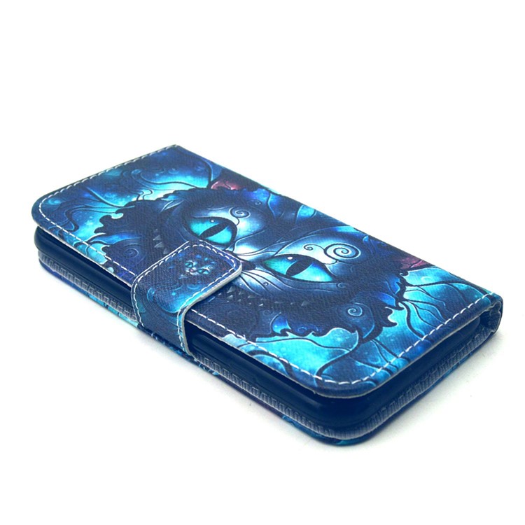 Wallet Leather Phone Shell for iPhone 6s / 6 (4.7 inch) - Psychedelic Cat-3