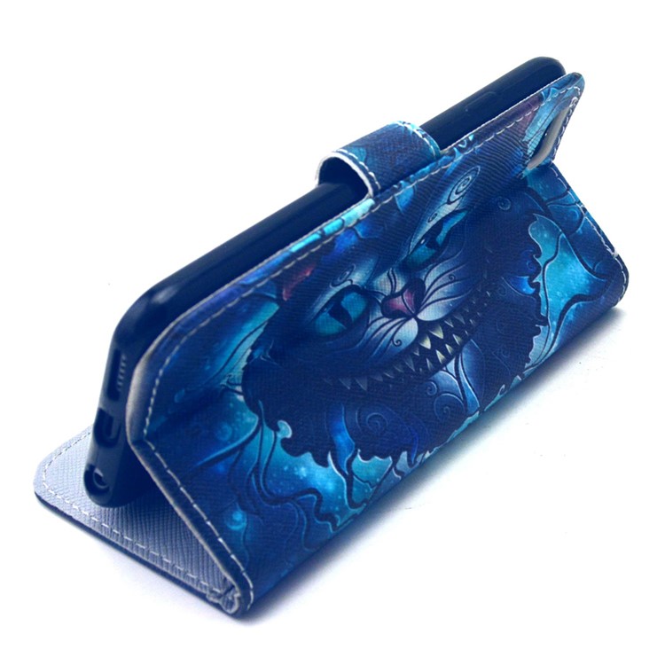 Wallet Leather Phone Shell for iPhone 6s / 6 (4.7 inch) - Psychedelic Cat-6