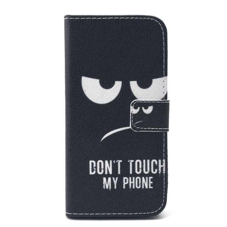 Leather Folio Protective Phone Case for iPhone 6s / 6 - Do Not Touch My Phone-1