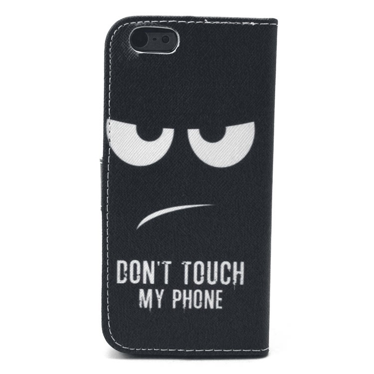 Leather Folio Protective Phone Case for iPhone 6s / 6 - Do Not Touch My Phone-2