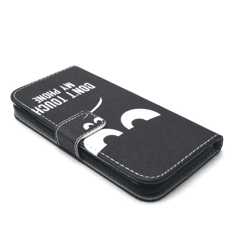 Leather Folio Protective Phone Case for iPhone 6s / 6 - Do Not Touch My Phone-3