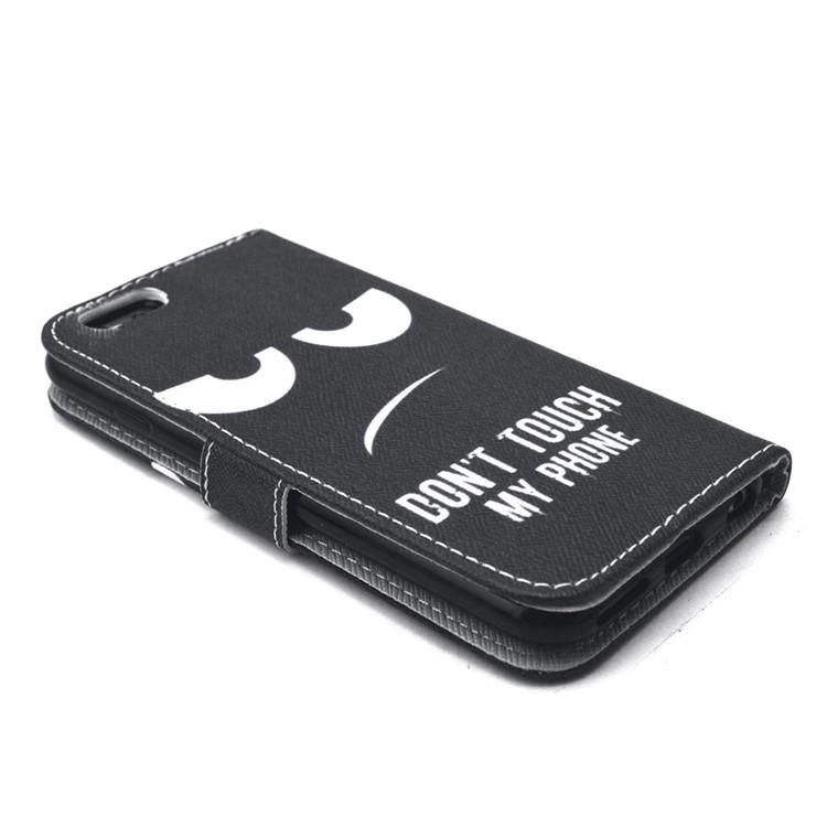 Leather Folio Protective Phone Case for iPhone 6s / 6 - Do Not Touch My Phone-4