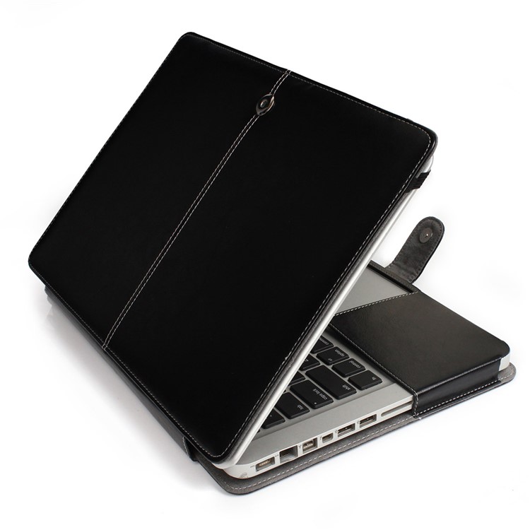 Leather Protective Case for Macbook Pro 15.4" - Black-1
