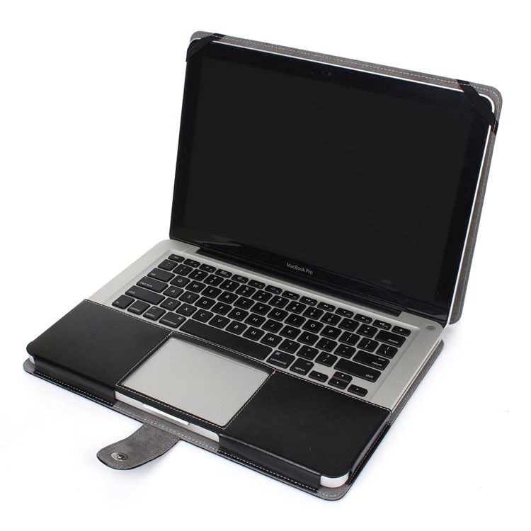 Leather Protective Case for Macbook Pro 15.4" - Black-2