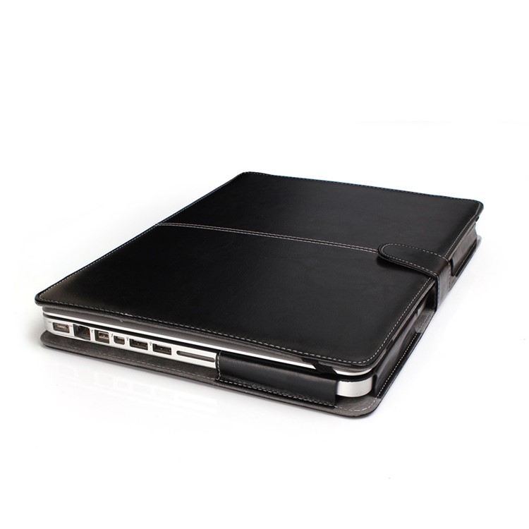 Leather Protective Case for Macbook Pro 15.4" - Black-3