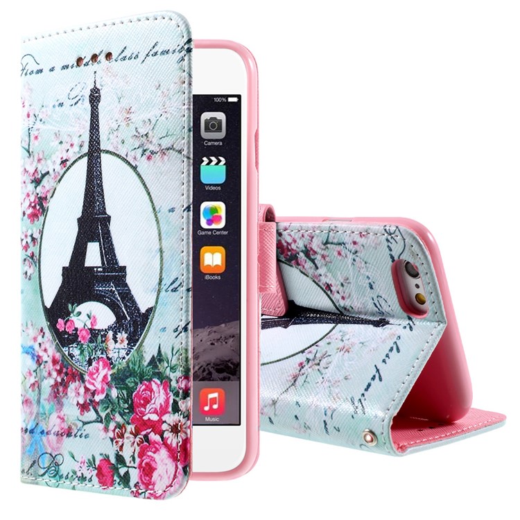 

Callfree Eiffel Tower and Flower Magnetic Wallet Leather Cover for iPhone 6 Plus / 6s Plus