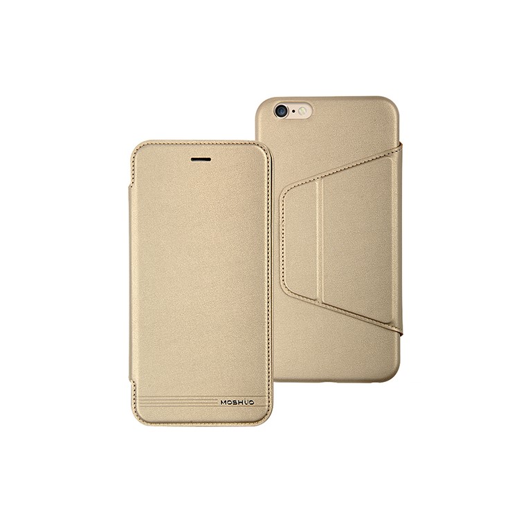 MOSHUO Leather Cover with Stand Card Slot for iPhone 6 4.7 - Gold-1