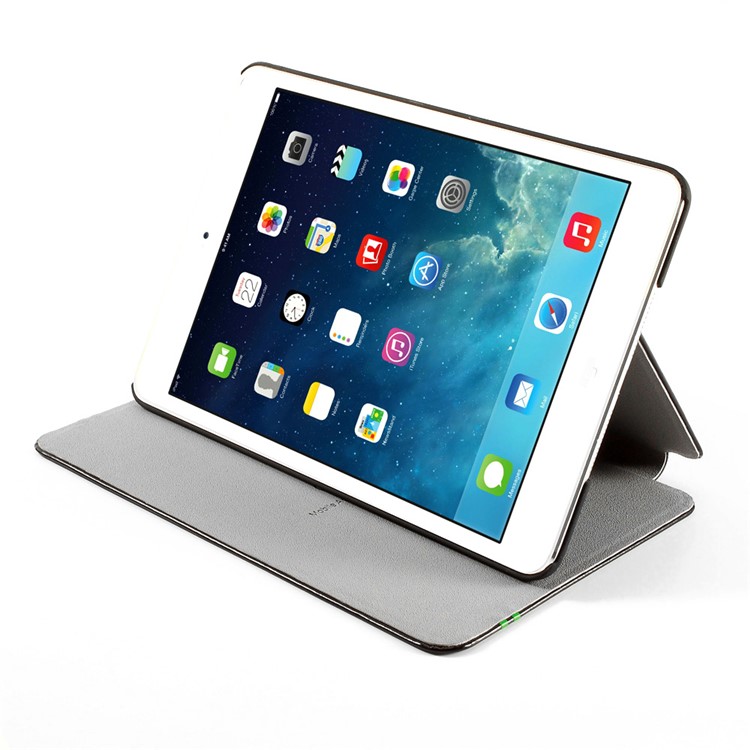 AMORUS Smart Awakening Leather Case for iPad mini 1/2/3 - Black-3