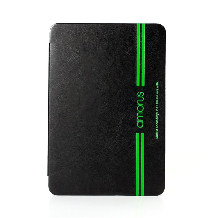 AMORUS Smart Awakening Leather Case for iPad mini 1/2/3 - Black-5