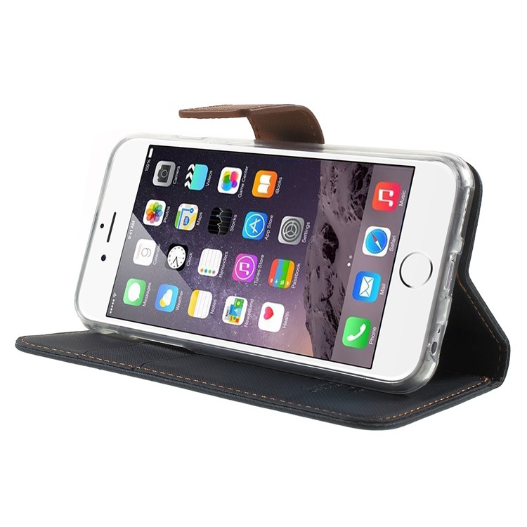 ROAR KOREA Twill Wallet Leather Case for iPhone 6s 6 4.7 inch - Black-3