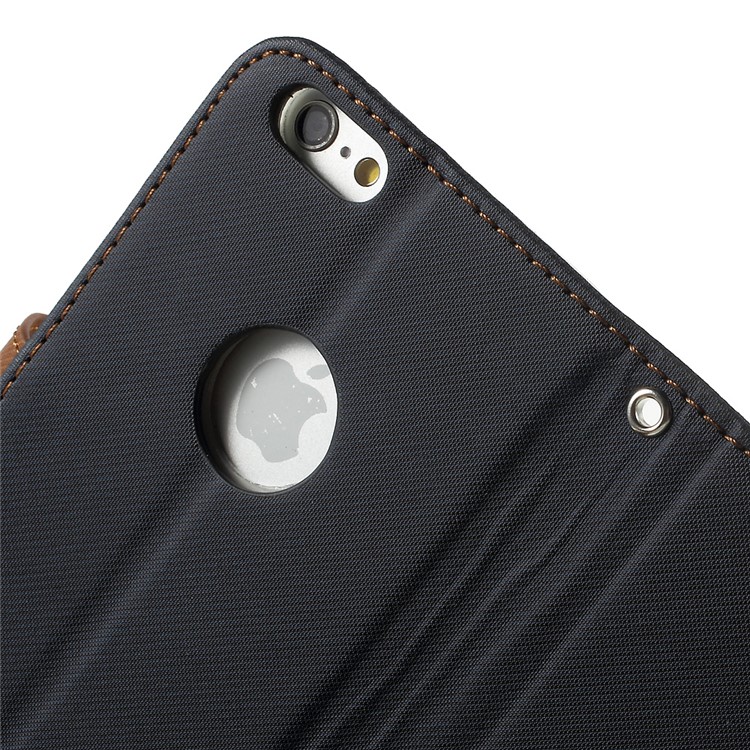 ROAR KOREA Twill Wallet Leather Case for iPhone 6s 6 4.7 inch - Black-8