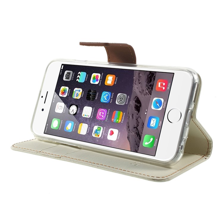ROAR KOREA Twill Wallet Leather Cover for iPhone 6s 6 4.7 inch - White-3