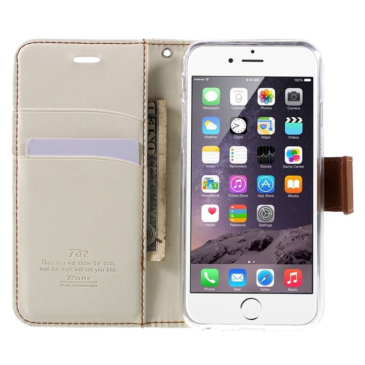 ROAR KOREA Twill Wallet Leather Cover for iPhone 6s 6 4.7 inch - White-5