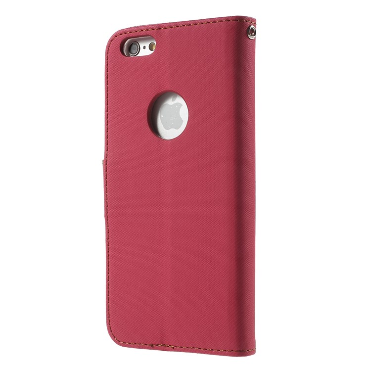 ROAR KOREA Twill Wallet Leather Shell for iPhone 6s 6 4.7 inch - Rose-2