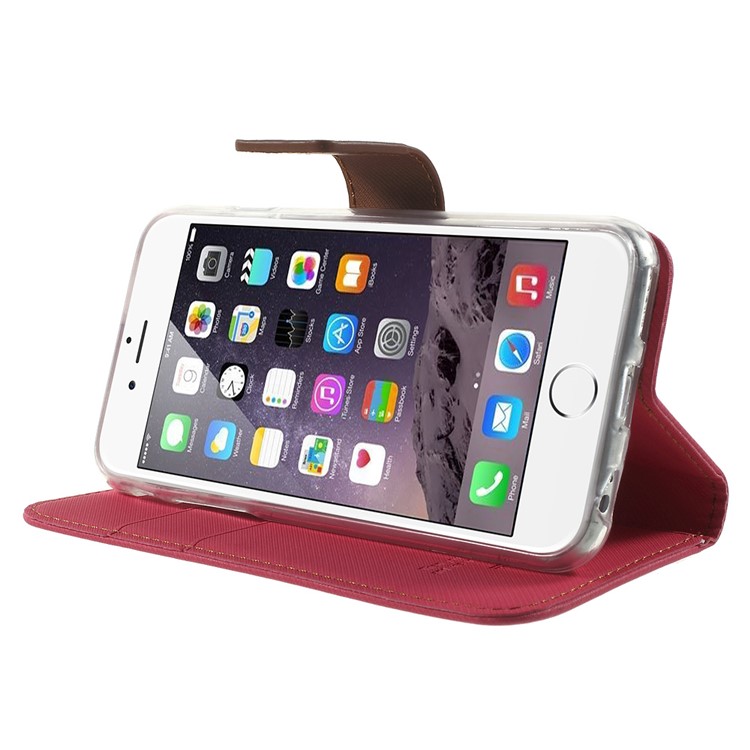 ROAR KOREA Twill Wallet Leather Shell for iPhone 6s 6 4.7 inch - Rose-3