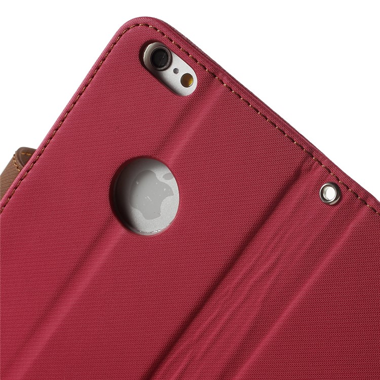 ROAR KOREA Twill Wallet Leather Shell for iPhone 6s 6 4.7 inch - Rose-7