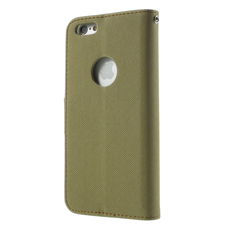 ROAR KOREA Twill Wallet PU Leather Cover for iPhone 6s 6 4.7 inch - Khaki-2