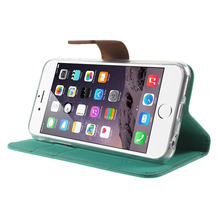 ROAR KOREA Twill Wallet PU Leather Case for iPhone 6s 6 4.7 inch - Green-3