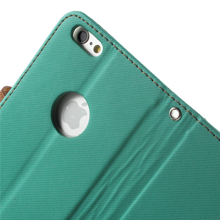 ROAR KOREA Twill Wallet PU Leather Case for iPhone 6s 6 4.7 inch - Green-7