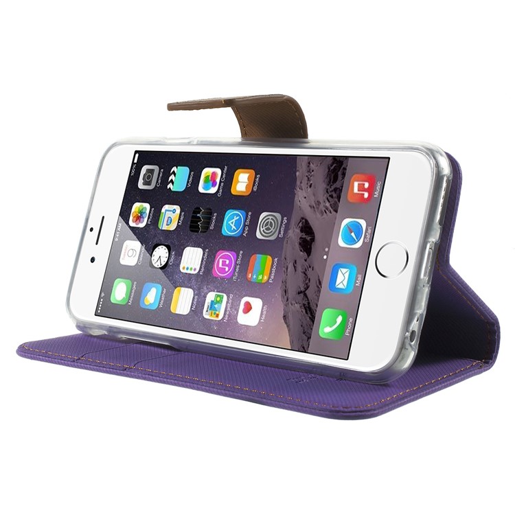 ROAR KOREA Twill Wallet Leather Phone Case for iPhone 6s 6 4.7 inch - Purple-3