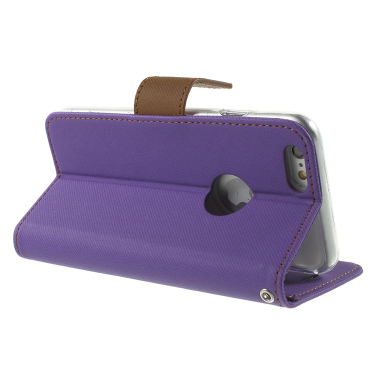 ROAR KOREA Twill Wallet Leather Phone Case for iPhone 6s 6 4.7 inch - Purple-4