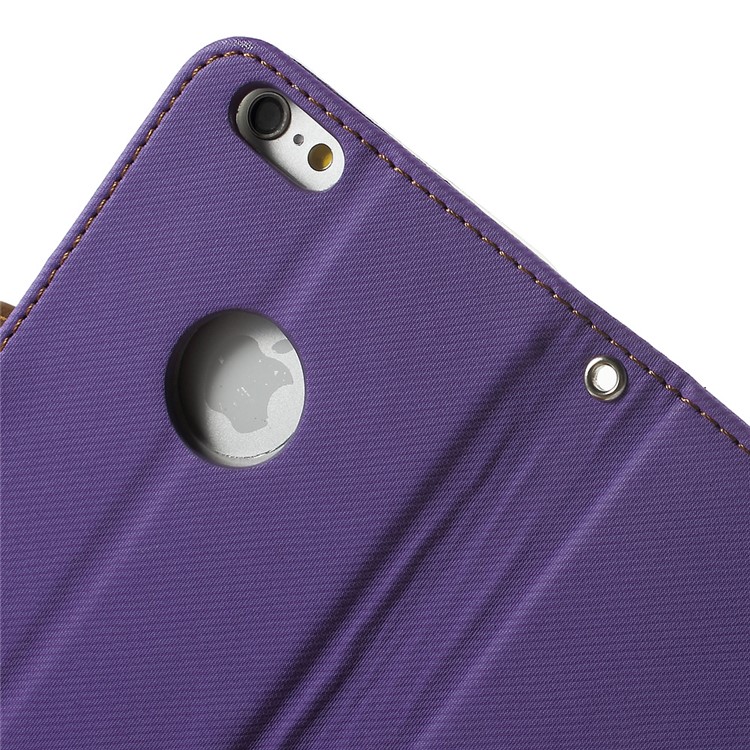 ROAR KOREA Twill Wallet Leather Phone Case for iPhone 6s 6 4.7 inch - Purple-7
