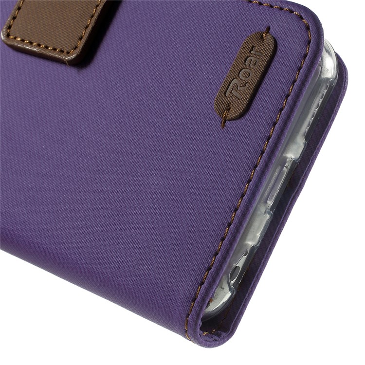 ROAR KOREA Twill Wallet Leather Phone Case for iPhone 6s 6 4.7 inch - Purple-9