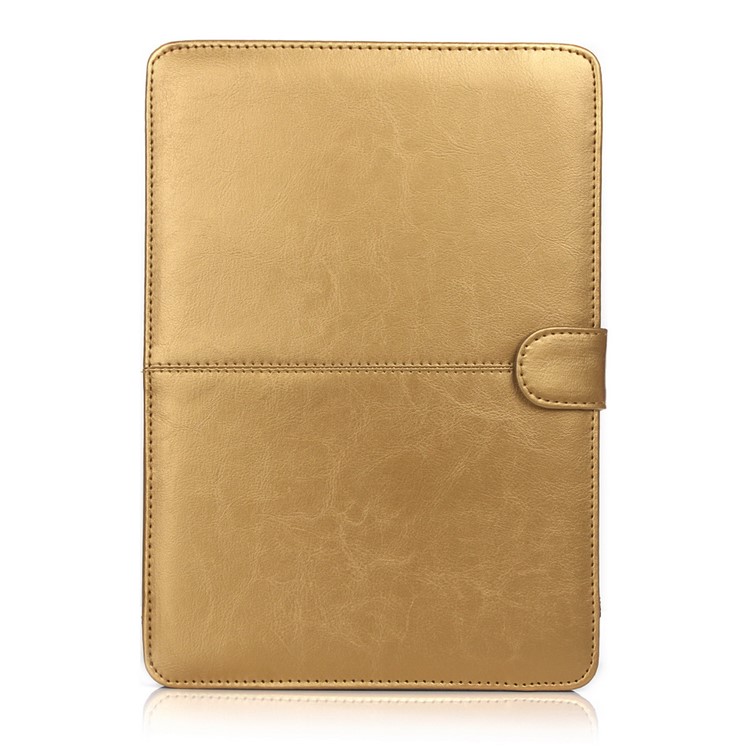Crazy Horse Leather Protective Shell for MacBook 12-inch with Retina Display(2015) - Gold-1
